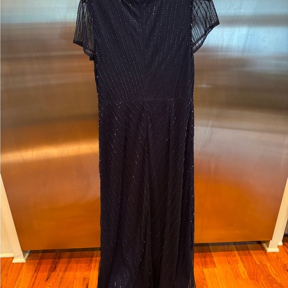 ‼️DEAL‼️David's Bridal Navy Beaded Maxi Dress - Picture 8 of 12